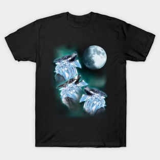 3 Wolves Howling Vulp T-Shirt T-Shirt